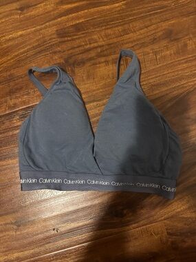 Calvin Klein Charcoal Gray Wireless Bralette